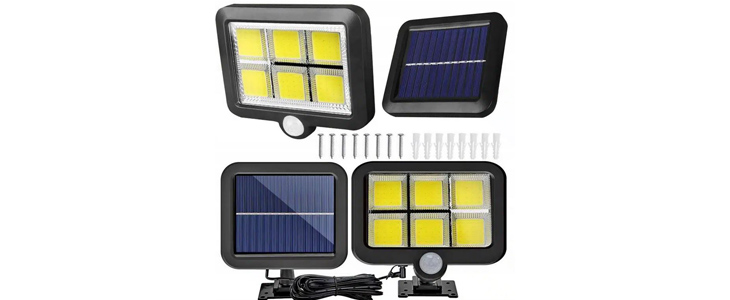 LED 120 COB solarna svetilka s senzorjem gibanja - Kuponko.si