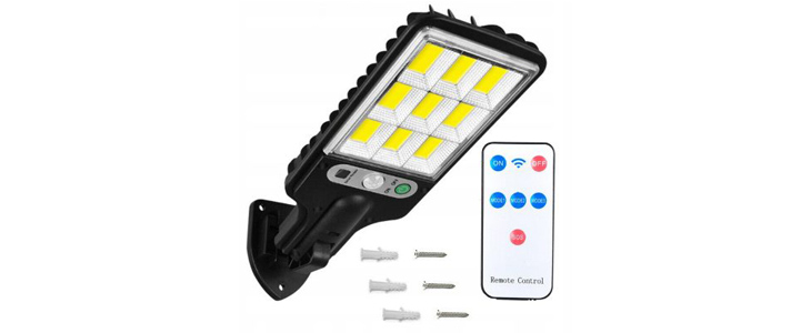 Solarna stenska 108 COB LED cestna svetilka  - Kuponko.si