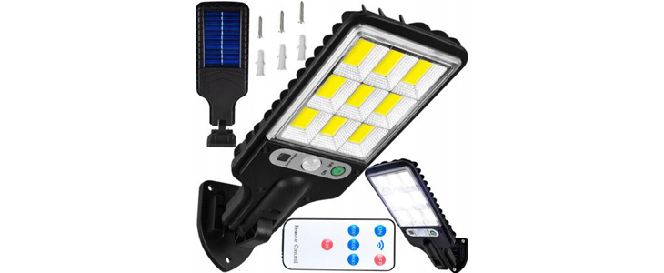 Solarna stenska 108 COB LED cestna svetilka  - Kuponko.si
