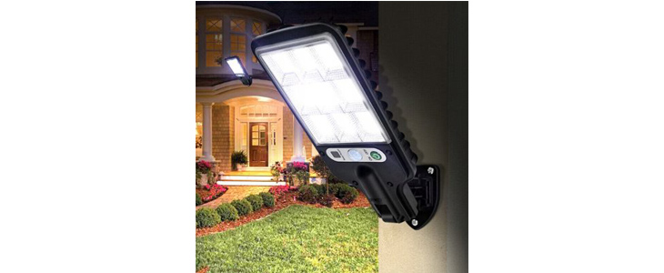 Solarna stenska 108 COB LED cestna svetilka  - Kuponko.si