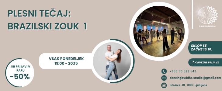 Dancing Buddha Studio, plesni tečaj, zouk - Kuponko.si