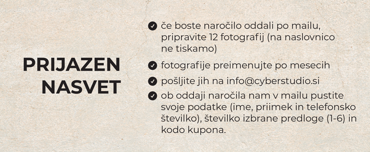 Popust na izdelavo personaliziranega koledarja! - Kuponko.si