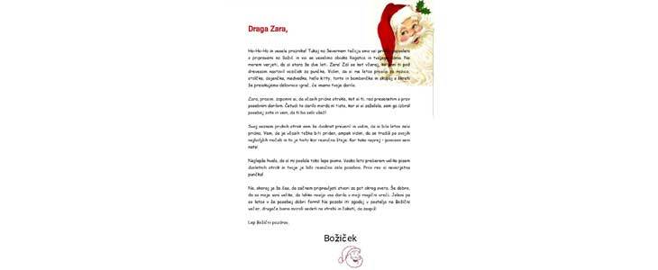 Božičkovo pismo za čarobno vzdušje - Kuponko.si