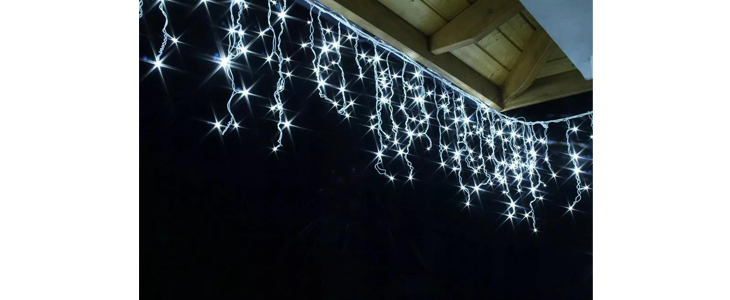 Novoletne lučke zavesa 200 LED hladno bela 8m  - Kuponko.si