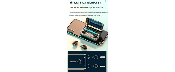 Mini bluetooth slušalke s polnilno postajo F9 - Kuponko.si