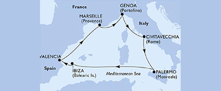 Križarjenje z MSC Seaside Italija-Španija-Francija - Kuponko.si