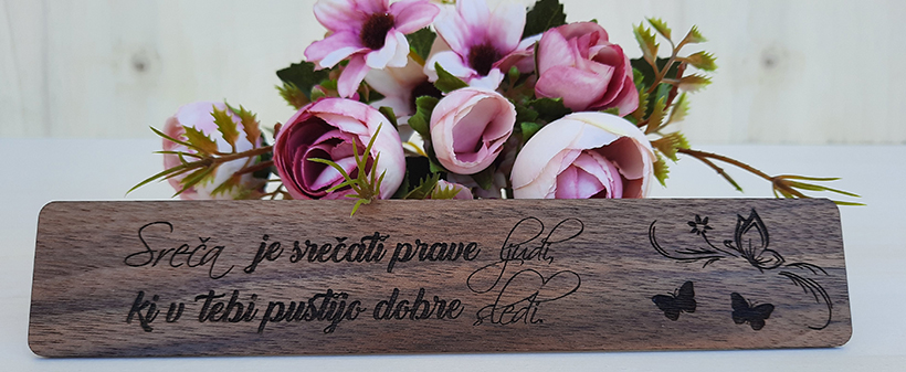 Unikatno leseno personalizirano kazalo - Kuponko.si