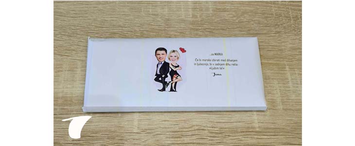 Valentinova čokolada s sliko karikature vajinih obrazov - Kuponko.si