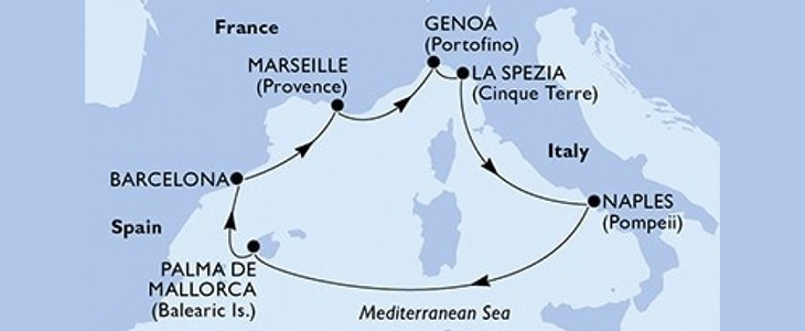 Križarjenje z MSC Fantasia Italija-Španija-Francija - Kuponko.si