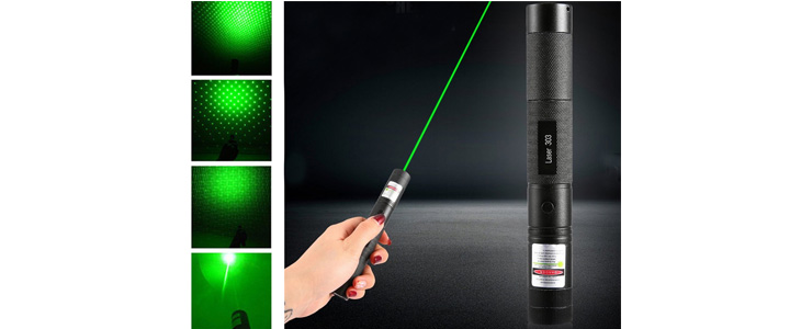 Močan akumulatorski zeleni laserski kazalnik 4800mAh - Kuponko.si