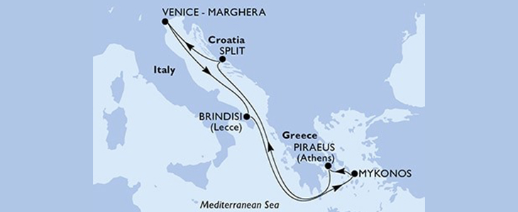 Križarjenje z MSC Sinfonia Italija-Grčija-Hrvaška - Kuponko.si