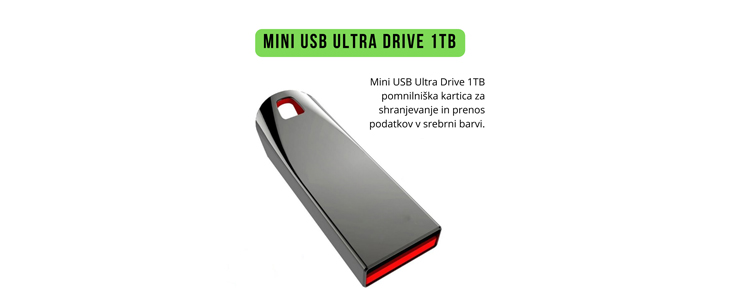 Pomnilniška kartica Mini USB Ultra Drive 1 TB - Kuponko.si