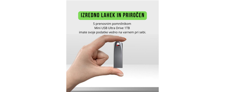 Pomnilniška kartica Mini USB Ultra Drive 1 TB - Kuponko.si