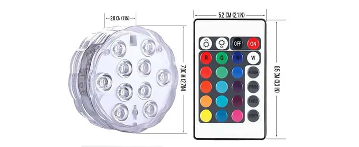 Glow waterlights LED lučke z daljinskim upravljanjem - Kuponko.si