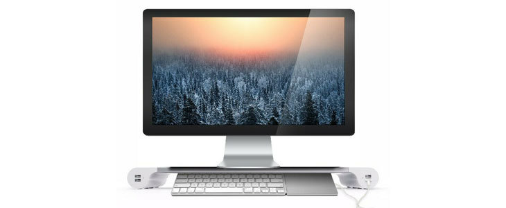 Kawkaw SpaceBar monitor stand with 4 USB-Slots - Kuponko.si