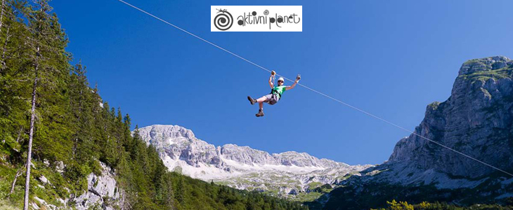 Adrenalinski park Bovec: 3-urni zipline spust - Kuponko.si