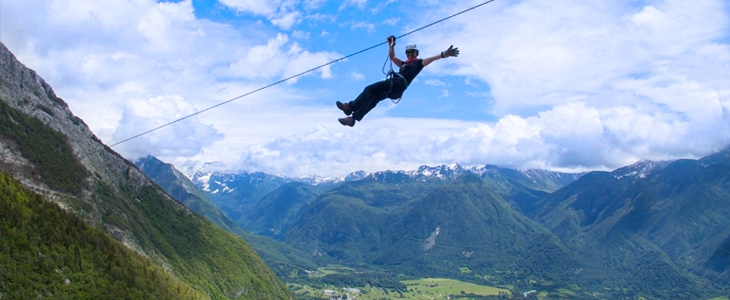 Adrenalinski park Bovec: 3-urni zipline spust - Kuponko.si