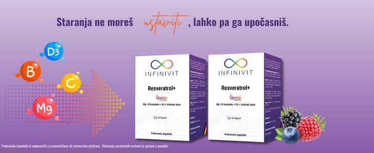 4x Infinivit Resveratrol+ prehransko dopolnilo - Kuponko.si