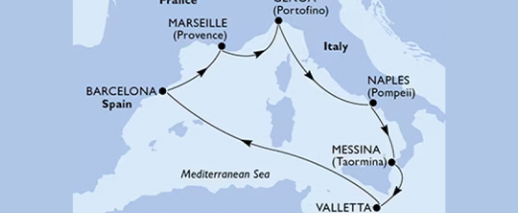 Križarjenje MSC World Europa Italija-Španija-Francija - Kuponko.si