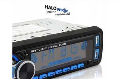 FM avtoradio z LCD zaslonom, 2x USB vhod, daljinec