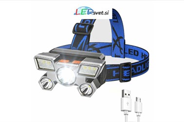 TL-511 naglavna svetilka 9 XPE LED 800lm 1200mAh