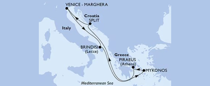 Križarjenje z MSC Armonia Italija-Grčija-Hrvaška - Kuponko.si