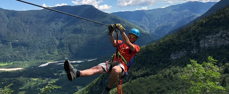 Adrenalinski park Bovec: 3-urni zipline spust - Kuponko.si