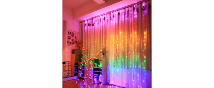 ColorfulCurtain, svetlobna zavesa s LED lučkami - Kuponko.si