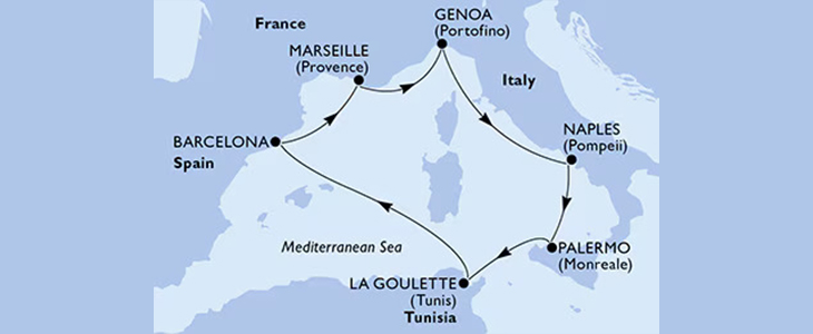 Križarjenje z MSC Fantasia Italija-Španija-Francija - Kuponko.si