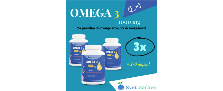 Svet narave, 3x Omega 3, 90 gel kapsul - Kuponko.si