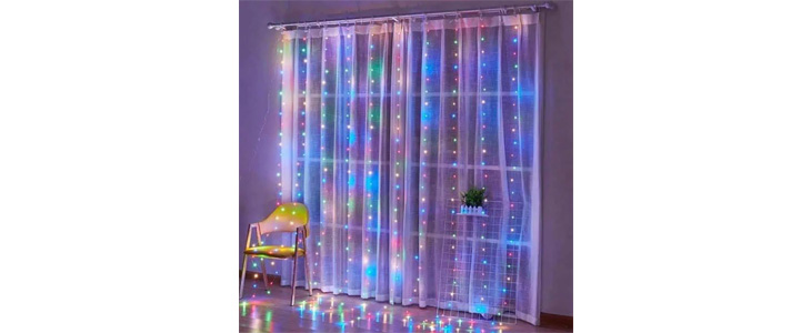 ColorfulCurtain, svetlobna zavesa s LED lučkami - Kuponko.si