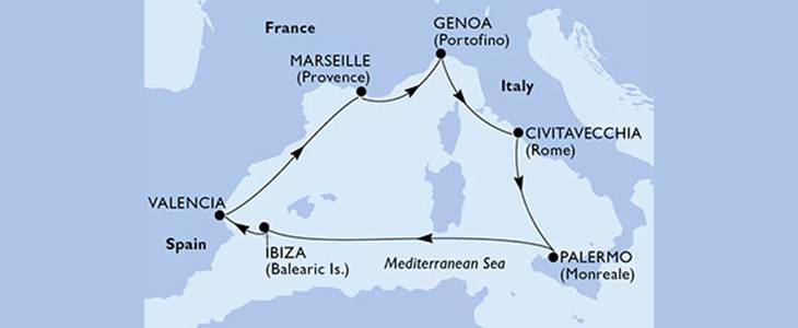 Križarjenje z MSC Grandiosa Italija-Španija-Francija - Kuponko.si