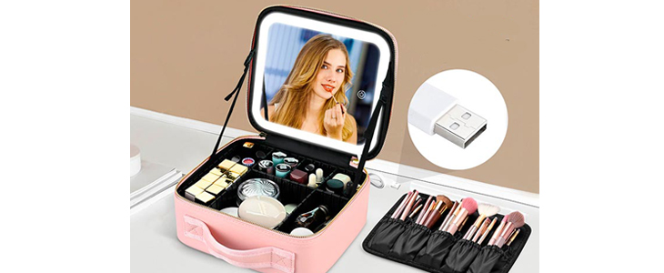 MakeupCase kovček za ličila z ogledalom in lučko! - Kuponko.si