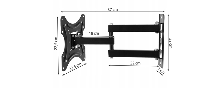 Univerzalni gibljiv TV nosilec LCD 14-55″ do 35 kg - Kuponko.si