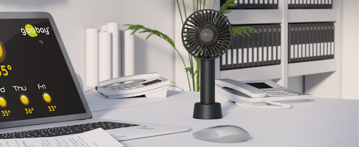 Izjemno tih USB ročni ventilator s funkcijo stojala - Kuponko.si