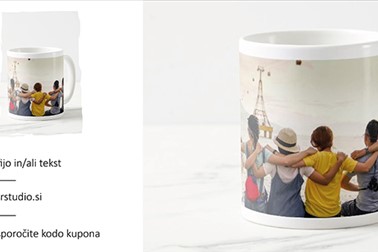 Skodelica z natisnjeno izvirno fotografijo ali tekstom Skodelica z natisnjeno izvirno fotografijo ali tekstom