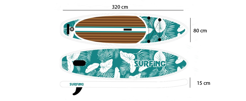 Napihljiv SUP -  SUP Green leaves - Kuponko.si