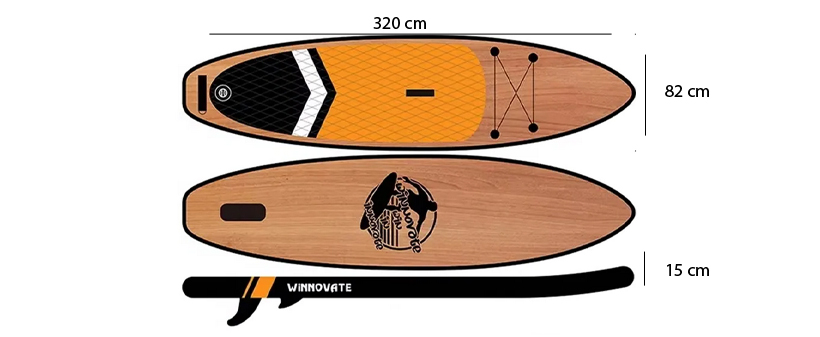 Napihljiv SUP -  visokokakovostni  SUP Wood - Kuponko.si