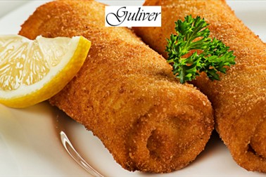 Gostilna Guliver: kaneloni, pomfri, tatarska omaka Gostilna Guliver: kaneloni, pomfri, tatarska omaka