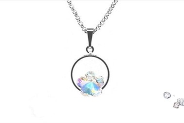 Unikatni verižica White Rose s Swarovski kristalom Unikatni verižica White Rose s Swarovski kristalom