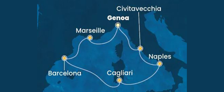 Križarjenje s Costa Toscana Francija-Španija-Italija - Kuponko.si