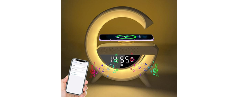 3v1 bluetooth zvočnik, polnilec in budilko z LED RGB - Kuponko.si