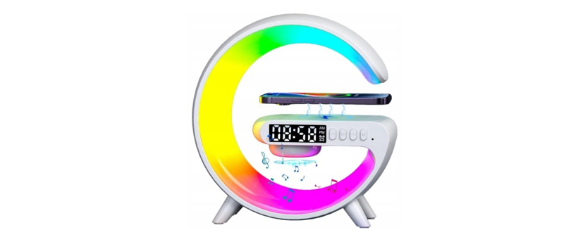 3v1 bluetooth zvočnik, polnilec in budilko z LED RGB - Kuponko.si