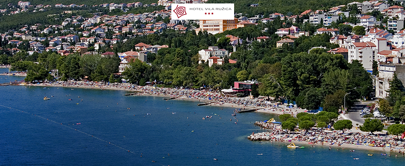 Hotel Vila Ružica 3*, Crikvenica: oddih s polpenzionom - Kuponko.si