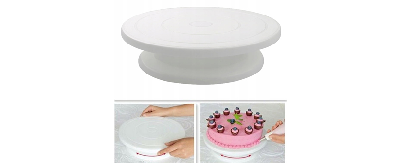 Vrtljivi krožnik za torte in 3 lopatke za dekoracijo - Kuponko.si
