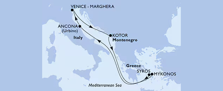 Križarjenje MSC MSC Lirica Italija-Črna gora-Grčija - Kuponko.si