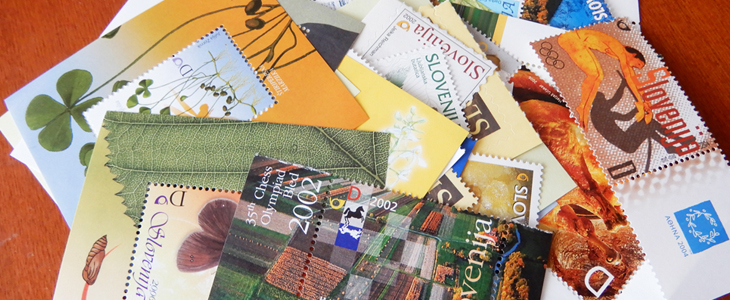 Paket slovenskih poštnih znamk - Kuponko.si