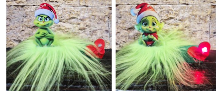 Grinč lesena figura na podstavku - Kuponko.si