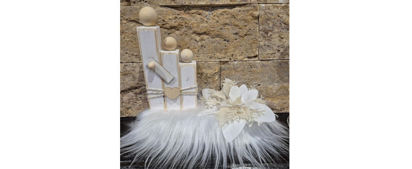 Ročno izdelan lesen komplet družine - 2 člana - Kuponko.si