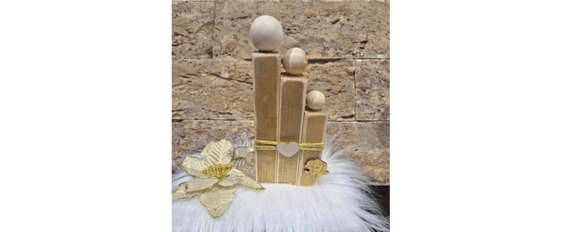 Ročno izdelan lesen komplet družine - 2 člana - Kuponko.si